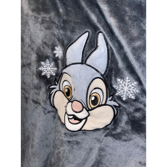 Disney 100 Thumper Bambi Grey Fleece Pajama Sleep Top Womens 2X LZ439205F - Picture 2 of 5